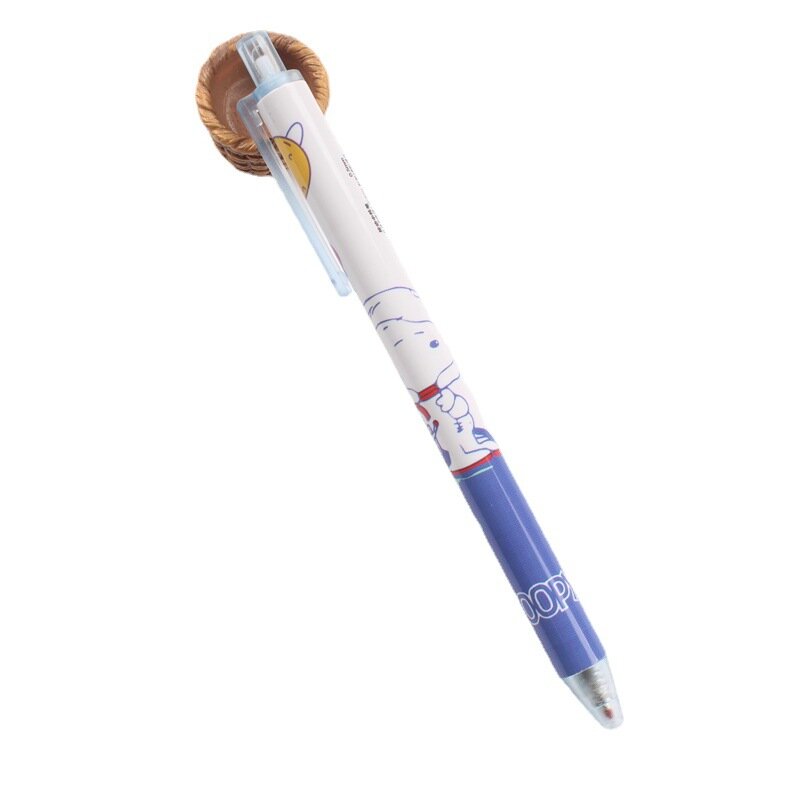 6 قطعة Kawaii أنيمي المحيطة سنوبي القرطاسية القلم الكرتون لطيف طالب المياه السوداء القلم 0.5 مللي متر الضغط القلم هلام القلم التعلم القلم