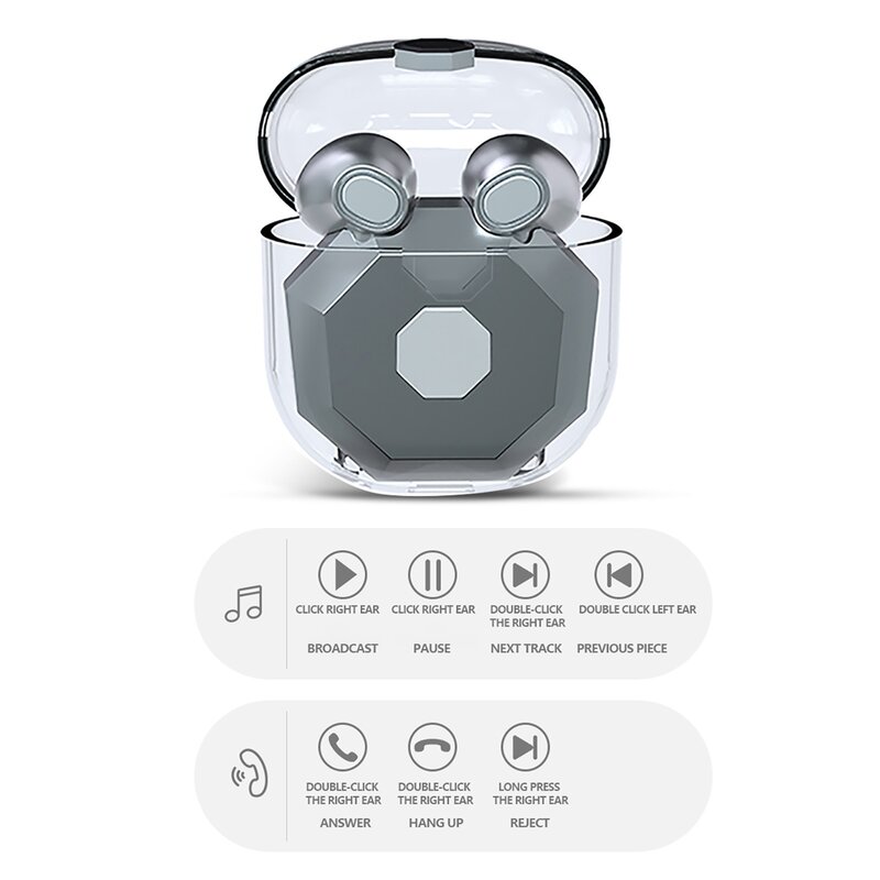 Auriculares inalámbricos TWS con Bluetooth 5,1, cascos con cancelación de ruido, sonido estéreo, música, deporte, HiFi, con micrófono, novedad