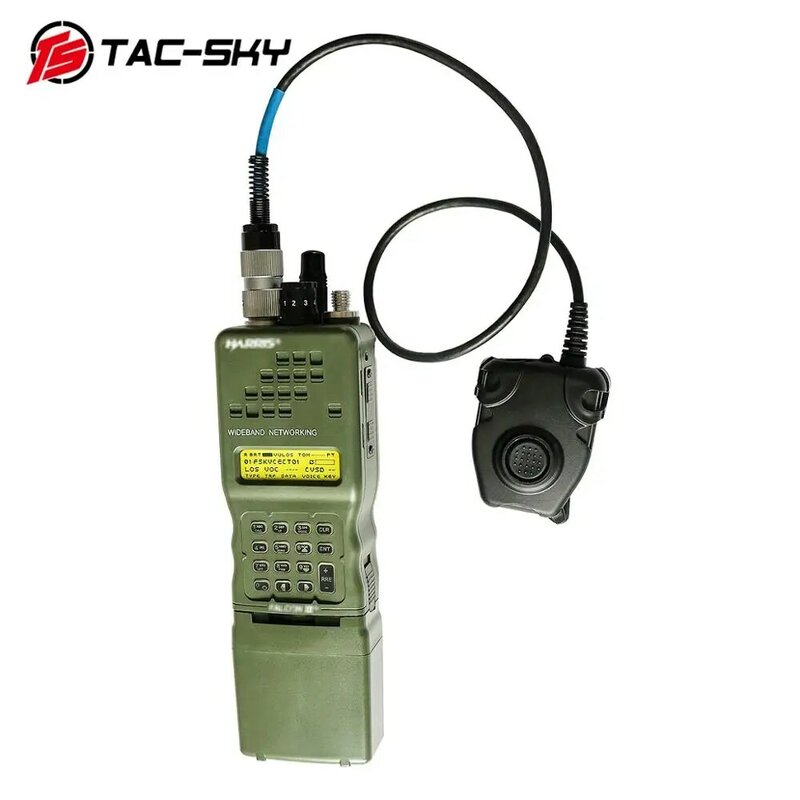 Ts TAC-SKY ptt 6 pinos para peltor ptt fone de ouvido tático para um/prc152 152a militar walkie talkie modelo rádio militar
