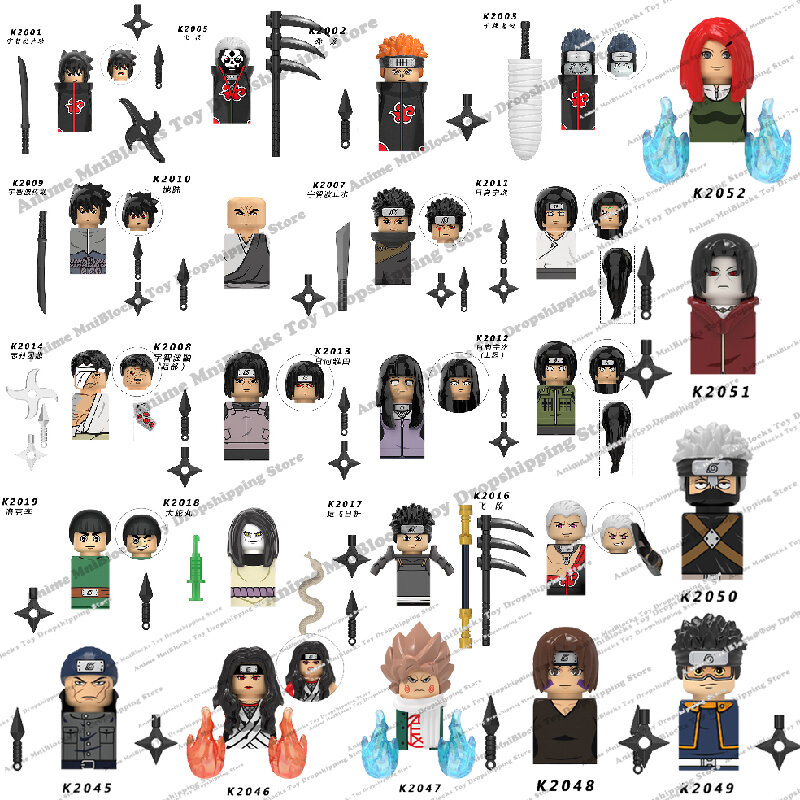 Mini blocs de construction KDL801, 802, 803, 804, 806, 807, Naruto, dessin animé, Sasuke, Sakura, jouets à assembler, cadeau d'anniversaire