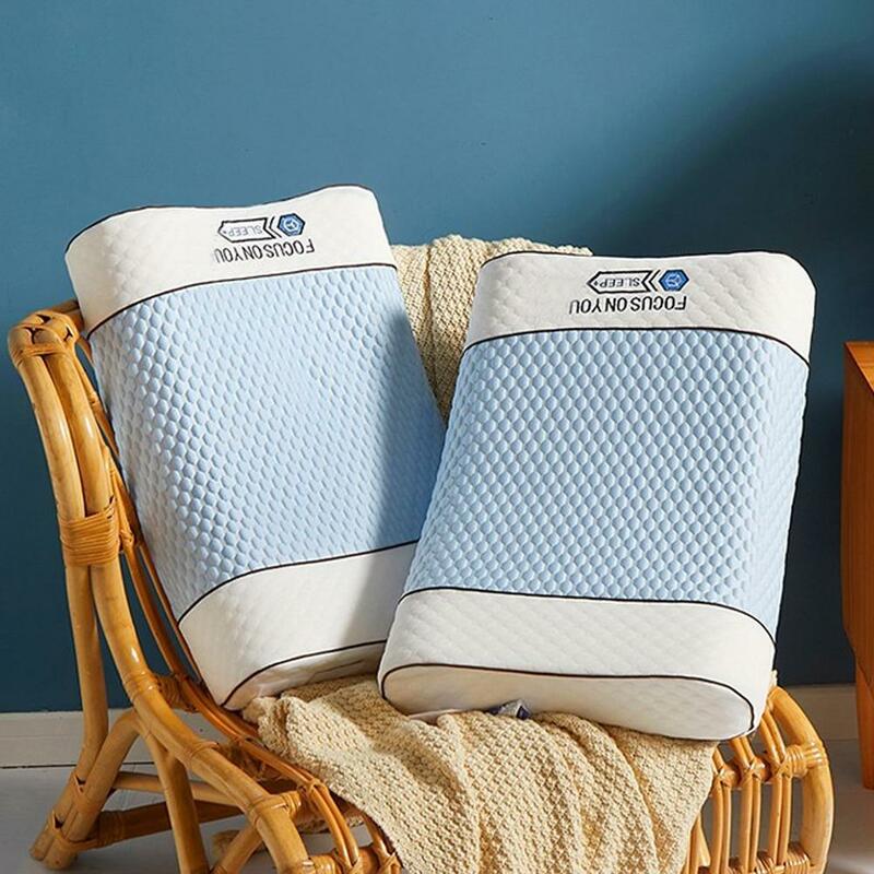 2023 Tailândia Natural Látex Travesseiro Ortopédico Pescoço Dormir Travesseiro Coluna Proteger Dormir Travesseiro Cama Cuidados de saúde Massagem Travesseiro