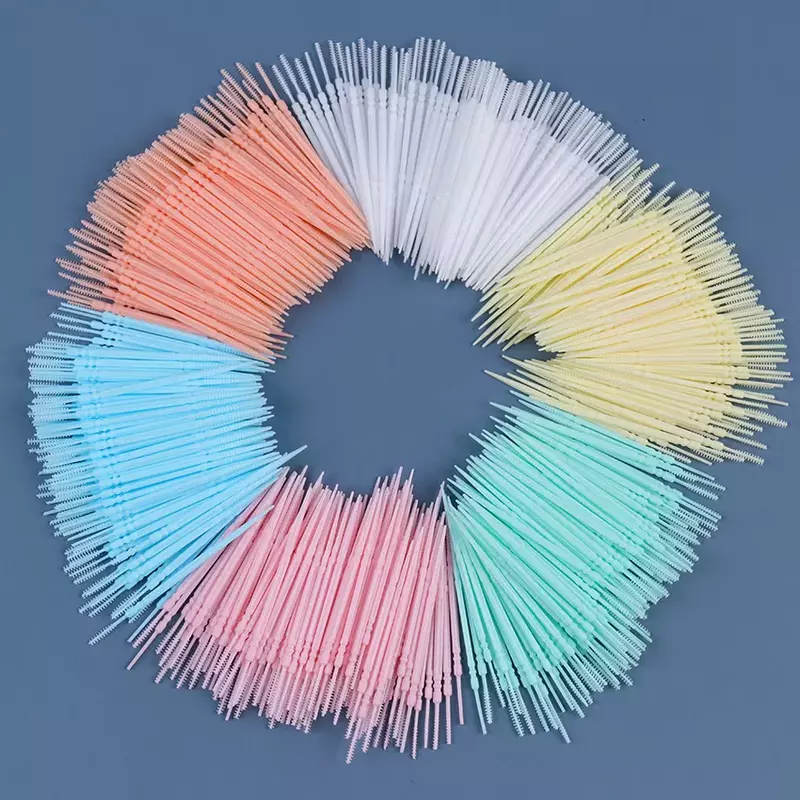 100 PCS Pick Interdental Brush Double-Head Brush For Teeth Cleaning Toothpick Oral Care Tool Toothpick Dental Floss