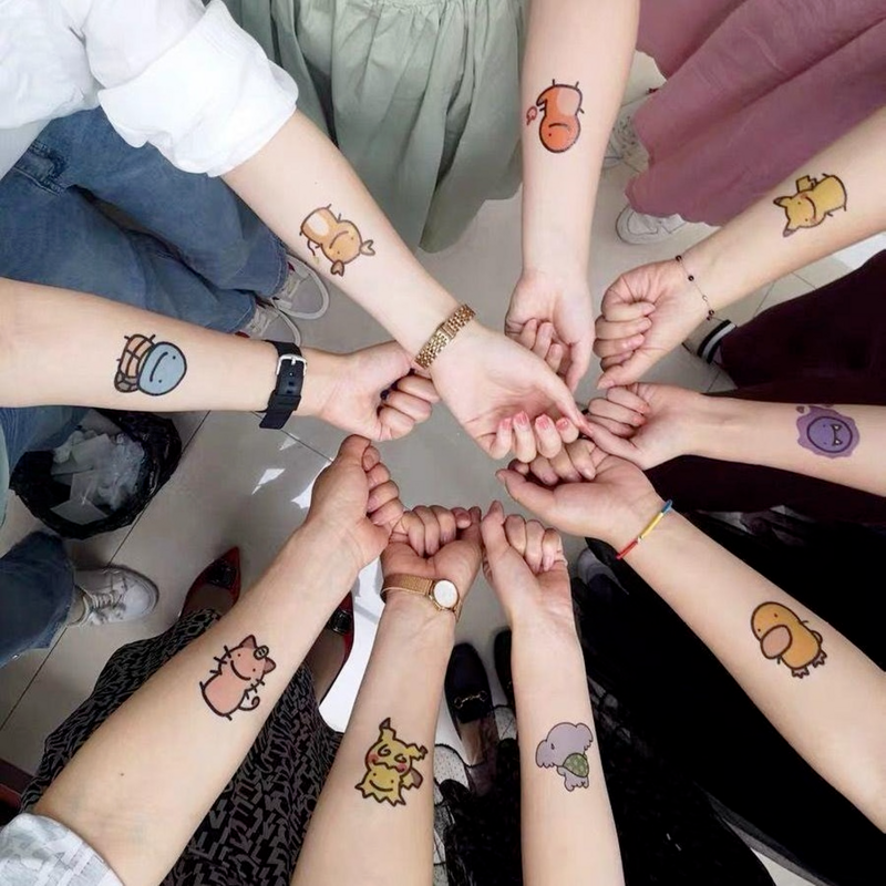 Tatuagem Adesivos Impermeável duradoura Crianças Meninos Meninas Presente De Aniversário Recompensa Brinquedos Anime Pokemon Cute Childlike Cartoon Pikachu