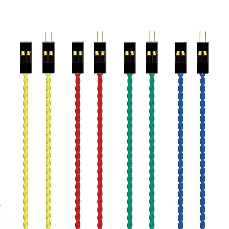 5 pieces  High temperature DuPont line 2pin male to female 2.54 spacing motherboard boot restart LED extension cable