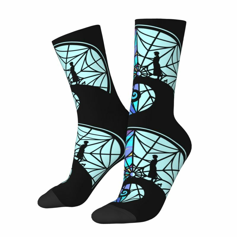 Kawaii Men's Wednesday Nightmare Dress Socks Unisex Comfortable Warm 3D Printing Horror Comedy TV Crew Socks