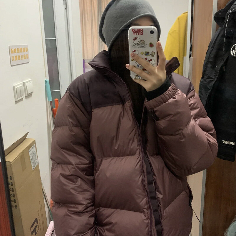 Winter Frauen Unten Jacke Mode Neue Parkas Männliche und Weibliche Liebhaber Oberbekleidung Spleißen Kapuze Brot Kleidung Baumwolle Mantel Warme