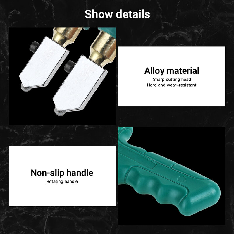 Profissional diamante vidro cortador set, telha corte ferramenta, manual