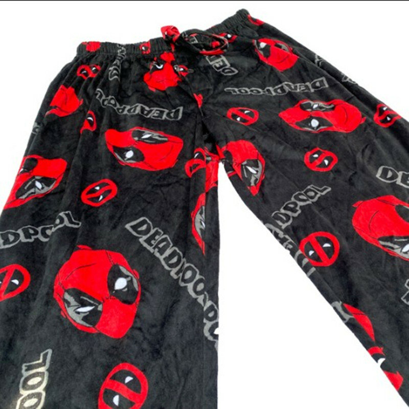 Men's Cartoon Trousers Winter Flannel Pajama Pants For Men And Women Loose Lounge Sleep Bottoms