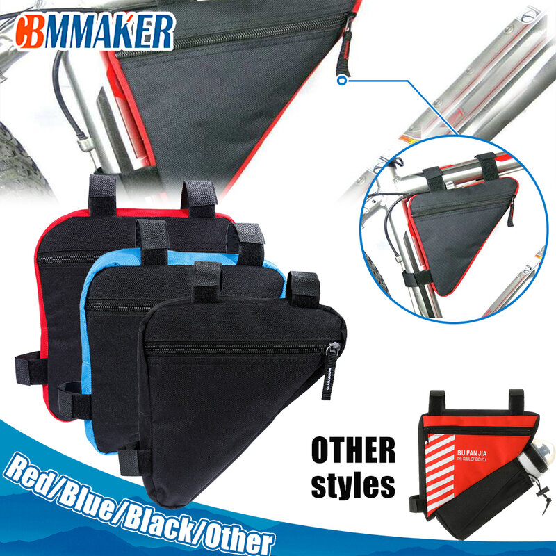 Cbmmaker-Bolsa de ciclismo para teléfono móvil, bolsa triangular para marco de bicicleta, resistente al agua, accesorios para ciclismo