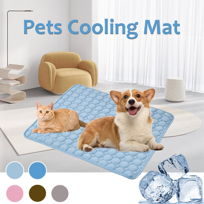 สุนัขน้ำแข็งฤดูร้อน Cooling Pad สำหรับสุนัขแมวผ้าห่มโซฟาสุนัขสัตว์เลี้ยง Breathable ล้างรถกลางแจ้งแมว ...