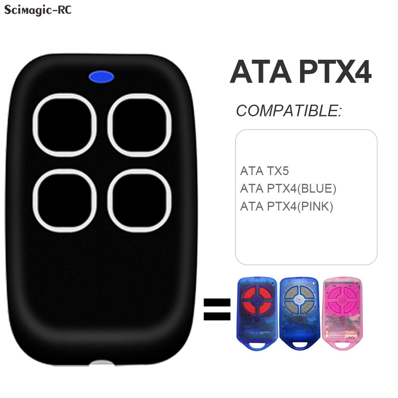 100% Compatible ATA PTX4 433.92 MHz Herculift Télécommande de remplacement pour porte de garage Code de roulement