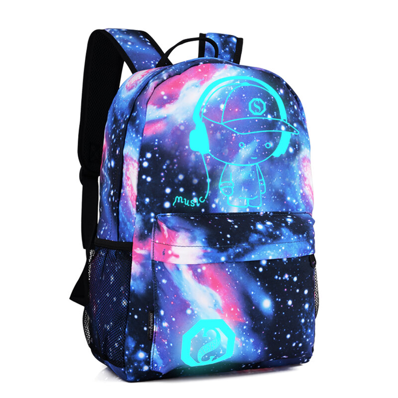 DIOMO-mochilas escolares luminosas para niños y niñas, mochila con carga USB, antirrobo, Anime, 2022