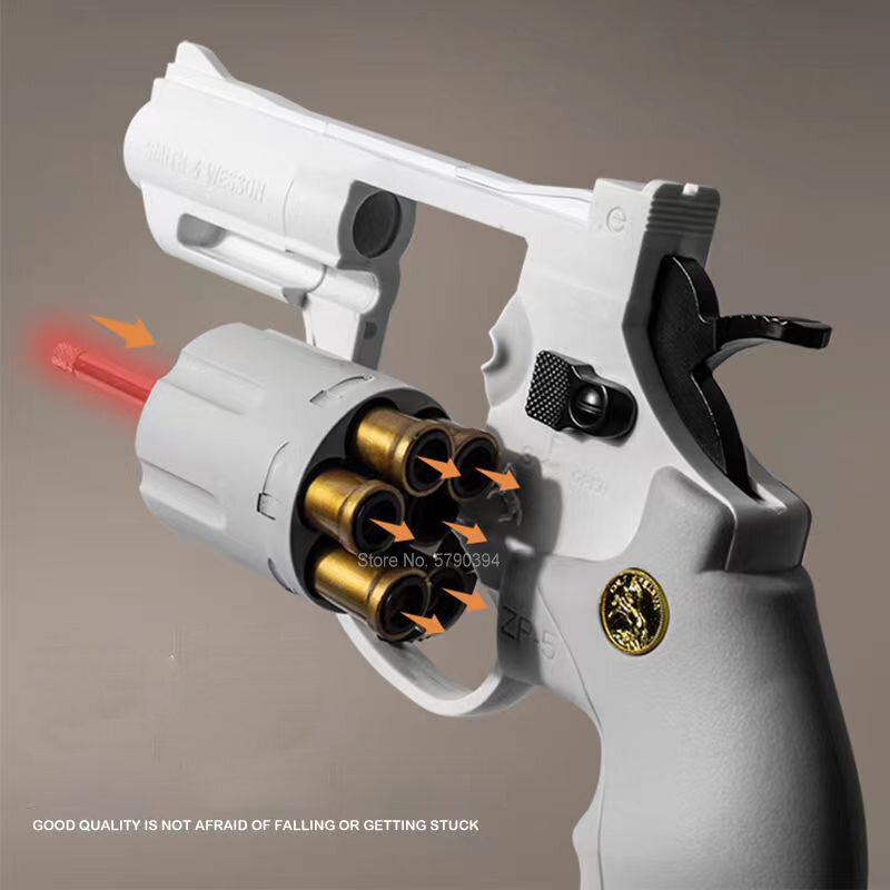 ZP5 Revolver Pistola lanciatore Soft Bullet Dart Blaster Pistola giocattolo arma Outdoor Airsoft Shooter Pistola per ragazzi regalo di compleanno