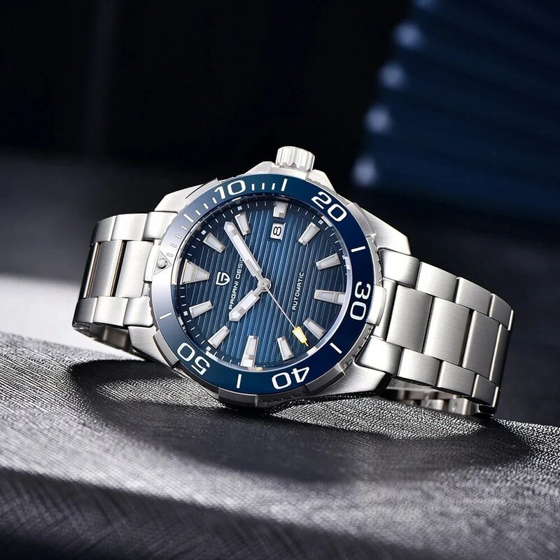 PAGANI nowy zegarek mechaniczny Sapphire NH35A automatyczny zegarek wodoodporny 10Bar luksusowy zegarek męski ze stali nierdzewnej zegarek geneva
