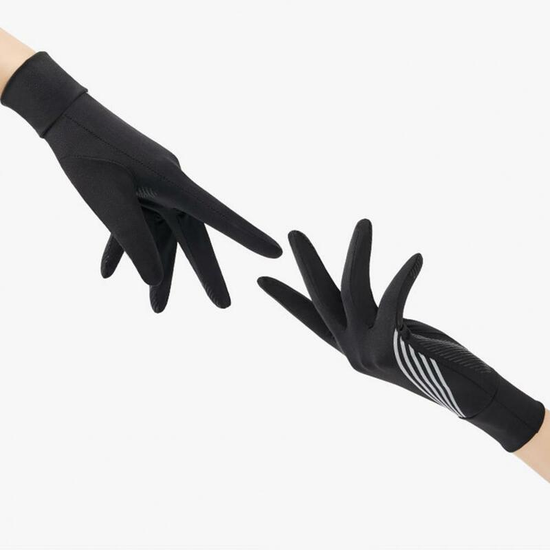 1 Pair Riding Gloves Cool One Size Wear-resistant Sunscreen Ice Silk Thin Gloves for Riding  Sunscreen Gloves  Gloves