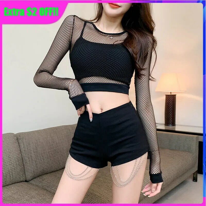 Jazz Dancing Sexy Loose Perspective Coat Jazz Pole Dancing Shorts Bar DS Lead Dancing Disco Dancer Outfit Nightclub Stage