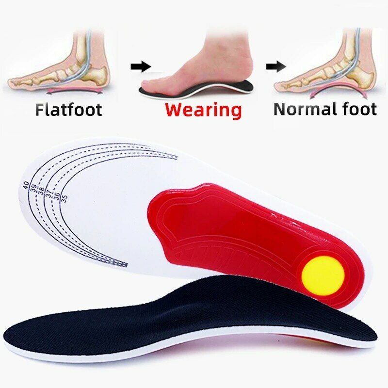 Plantillas de Gel ortopédico para hombre y mujer, almohadilla de Gel 3D para pies planos, para el dolor de pies