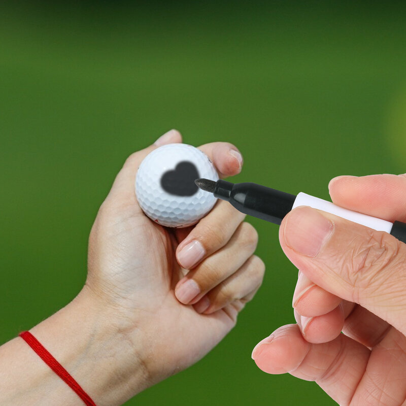 50 Buah Spidol Permanen Mini dengan Klip Topi Pena Spidol Bola Golf Tanda Penghapus Kering Alat Olahraga Golf Luar Ruangan
