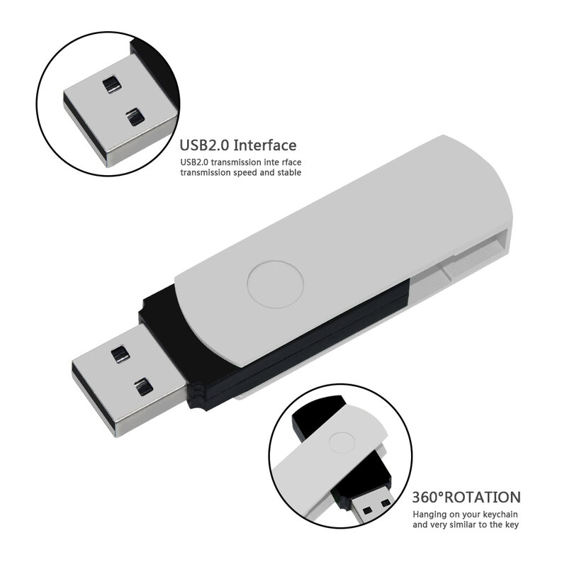 Флеш-накопитель USB 2,0, 32/16/8 ГБ, 50 шт./лот