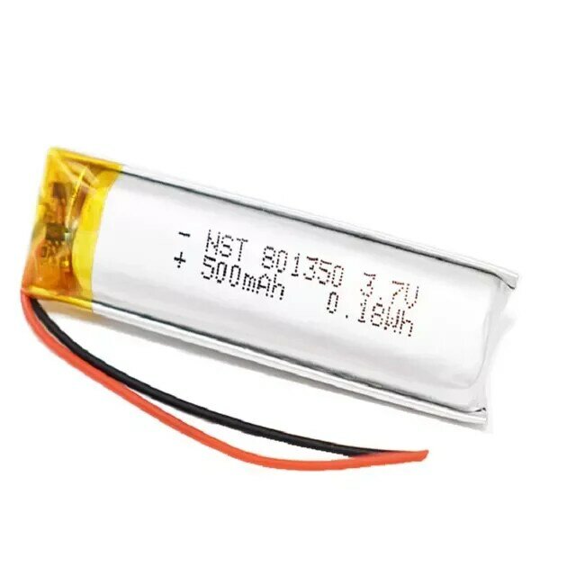 Batterie li-polymère Rechargeable, 801350 V, 3.7 mAh, pour GPS, mp3, mp4, DVR, stylo d'enregistrement, bluetooth, pour feu arrière, 500, 081350