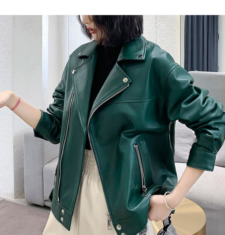 YR!Free shipping.fashion Ladies genuine leather jackets.chic,trendy ,vintage sheepskin tops.women quality sheepskin coat.