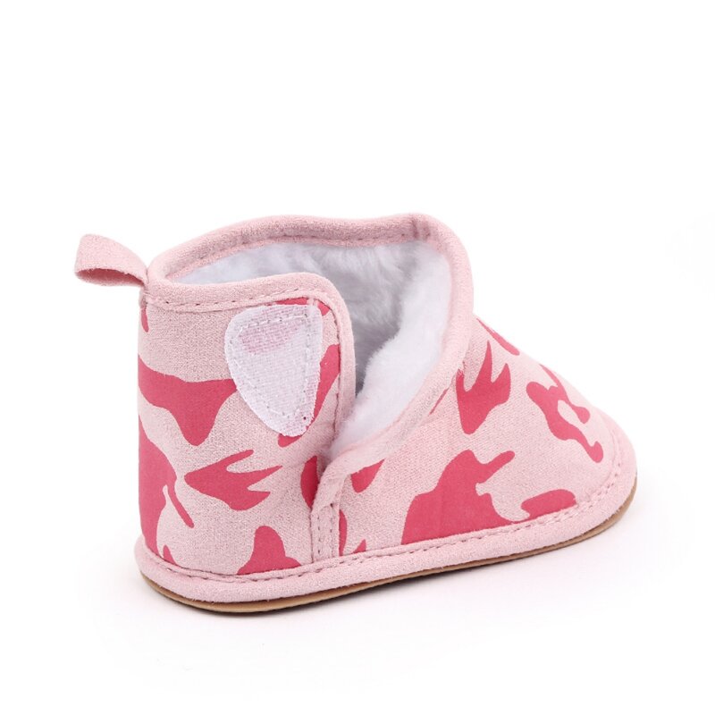Weixinbuy inverno bebê meninos meninas sola macia velo primeiro walker infantil camurça botas de neve bonito da criança sapatos macios 0-18 meses