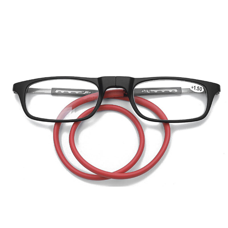 TR90 wiszące szyi magnetyczne okulary do czytania lupa dla mężczyzn okulary do czytania kobieta okulary do czytania dioptrii na receptę