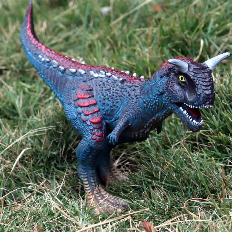새로운 어린이 시뮬레이션 쥬라기 현실적인 공룡 Carnotaurus 동물 모델 PVC 액션 피규어 고품질 아이 교육 장난감 선물
