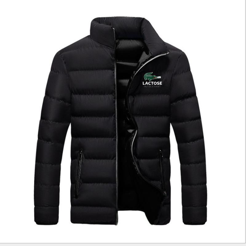 Inverno windbreak cardigan quente gola para baixo jaqueta masculina sólido gola jaquetas windbreak quente grosso casual para baixo jaqueta
