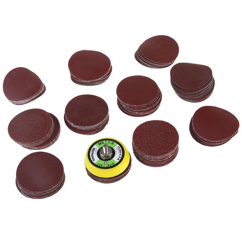 2 Inch Sanding Discs with Backer Plate PSA Sandpaper Hook and Loop Pads Self Stick Polishing Pad (Random Chassis)