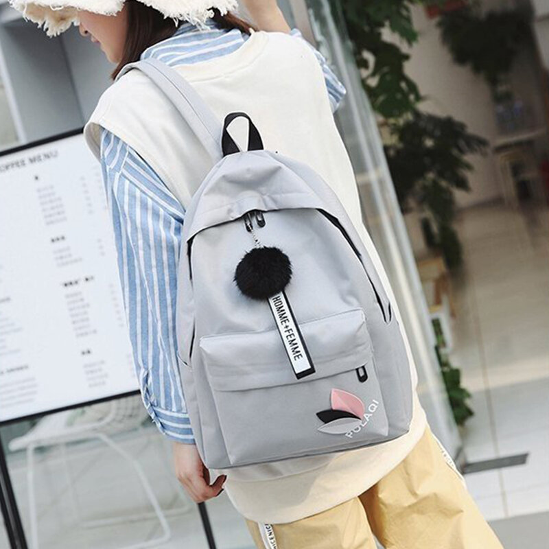 Women Backpack 2022 Fashion Light Cheap Small Canvas Bookbag Girls Schoolbag Middle School Student Travel Backpack Shoulder Bag