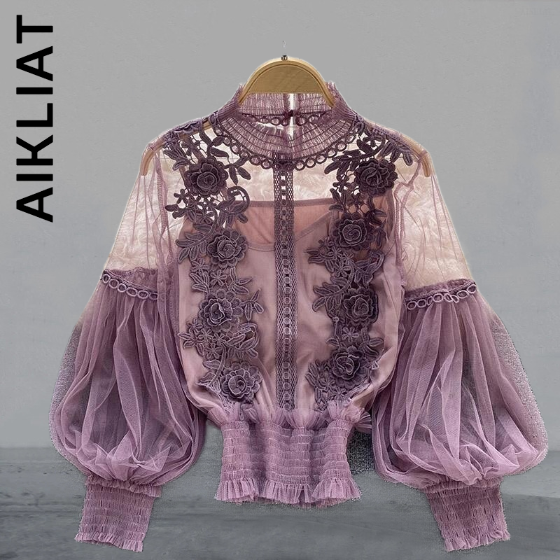 Женская блузка Aikliat 2022, Приталенный топ для вечерние, Женская рождественская женская блузка, сексуальные женские блузки, простые винтажные ...