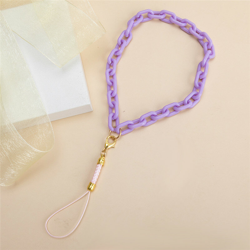 Colorful Telephone Cell Phone Chain Link Chain Keychain Lanyard Hanging Cord Jewelry Accessories