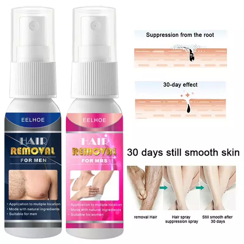 50/30/20/10ML potente Spray inibitore della crescita della depilazione per donne e uomini barba depilatoria indolore capelli Bikini gambe del braccio caldo
