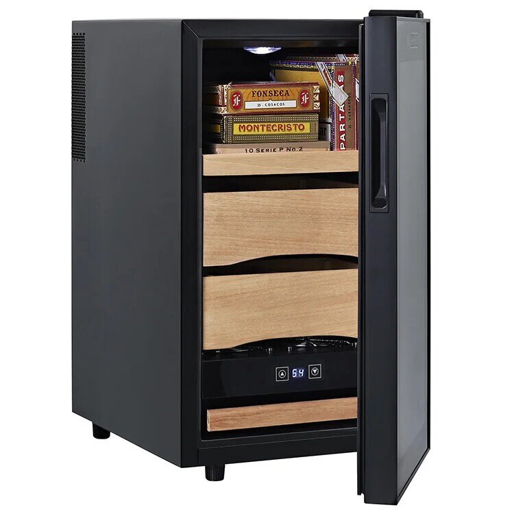 Semiconductor electronic Cigar Humidor Refrigerator with cedar wood