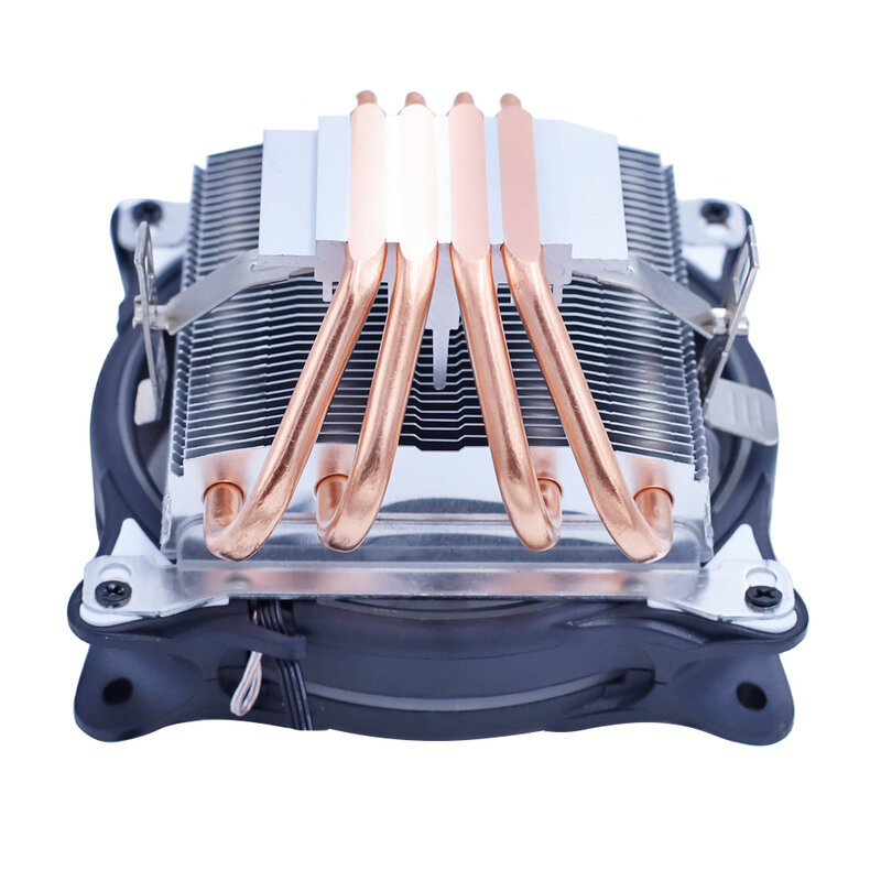 4 Heatpipes CPU Radiator Cooler 120mm RGB Low Profile Fan PWM 4PIN LGA 775 1155 1150 1151 1200 1366 2011 X79 X99 AM4 Ventilador