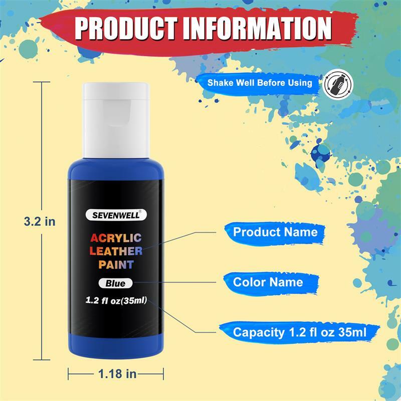14 Colors 35ml Acrylic Leather Repair Paint DIY Painting Coloring Pigments for Shoes Sneakers Sofa Jacket Bag Wallet Car Seat