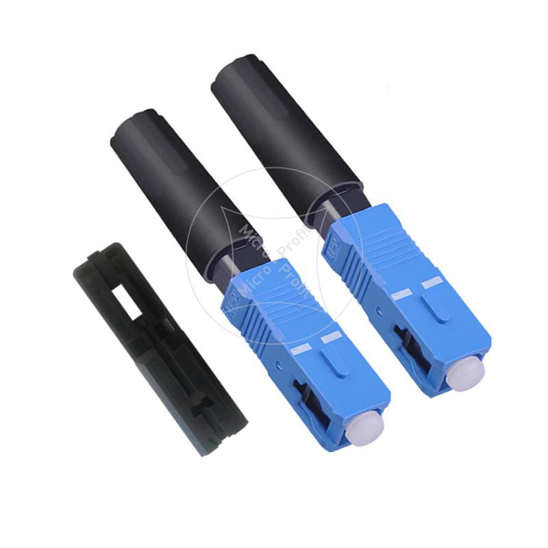 FTTH Single-Mode Fiber Optic Fast Connector SC UPC และ SCAPC Quick Connector Fiber Optic Fast Adapter หางตรง