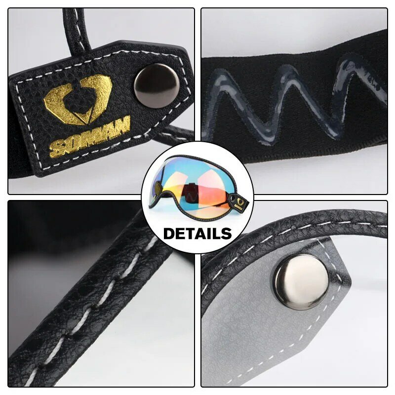Soman Motorhelm Bubble Shield Vizier Lens Zonnebril Bril Accessoires Fit Alle Vintage Retro Open Gezicht Half Helm