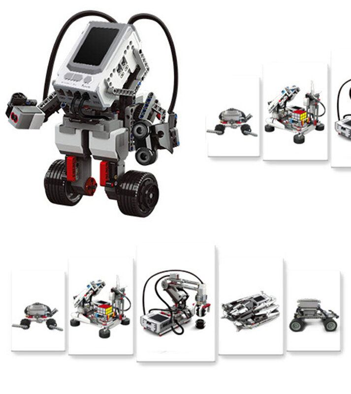ألعاب البرمجة متوافقة مع EV3 كتل بناء الجسيمات الصغيرة روبوت تجميع لغز التعلم لتطوير الذكاء