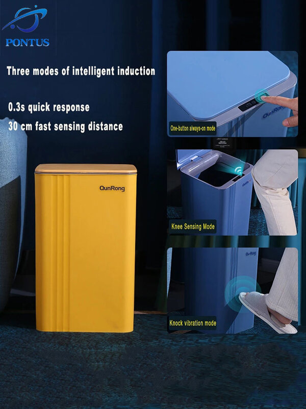 12-20L pattumiera intelligente pattumiera a induzione automatica pattumiera elettrica Touch bidoni della spazzatura cucina soggiorno può cestino di carta straccia