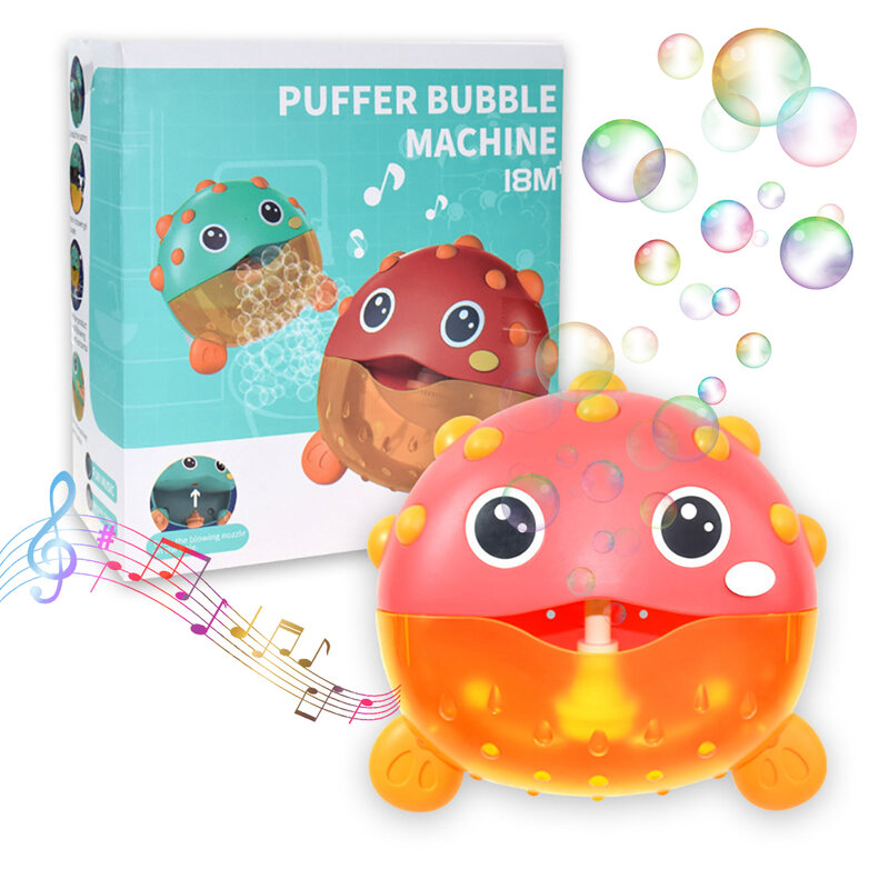 Weixinbuy-máquina automática de burbujas de jabón para bañera, Juguete musical de burbujas para baño de bebé, regalo de cumpleaños