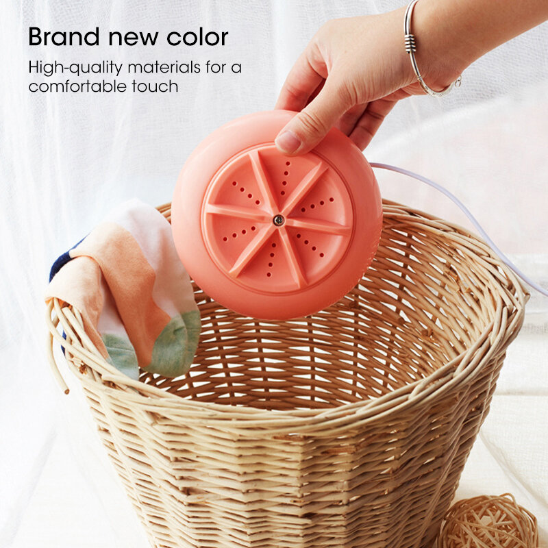 Portable Ultrasonic Washing Machine Turbo Travel Washer Removes Dirt Washer Bubbles And Rotating Mini Cleaning Tool