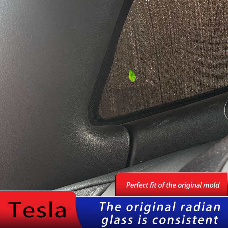 Parasol trasero para Tesla Model3, parasol trasero para asientos de fila trasera, aislamiento térmico, accesorio de red para parasol delantero y trasero, Modelo 3, 2/piezas