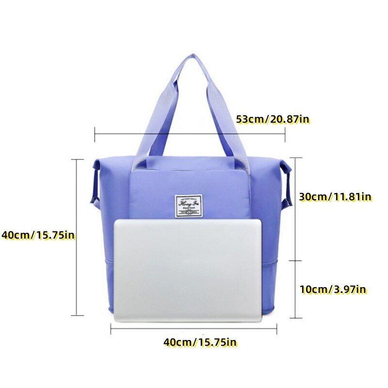 Grande Capacidade Foldable Duffel Viagem para a Mulher, Bagagem portátil, armazenamento de maternidade, Fitness Bag, bagagem de curta distância, tamanho médio