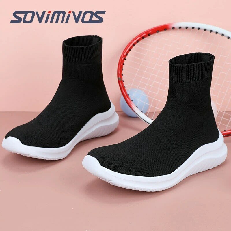 Tênis casual esportivo masculino e feminino, sapatos de malha respirável, ideal para caminhada e corrida, na moda
