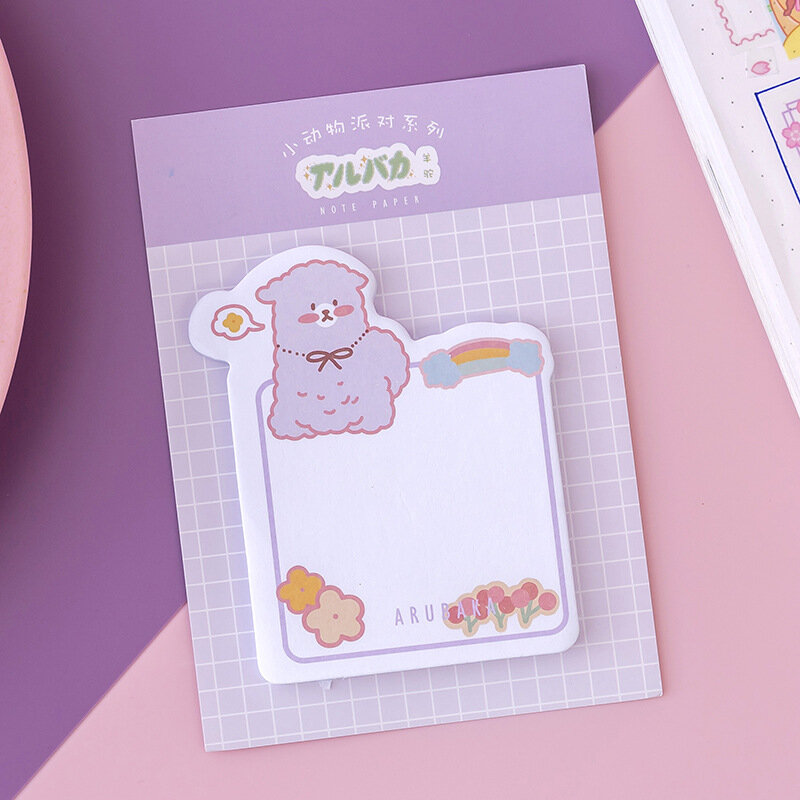 Simple Creativity Cute Cartoon Sticky Note Wholesale Korean Stationery Tag Kawaii School Supplies Notebook Office Decor Memo Pad