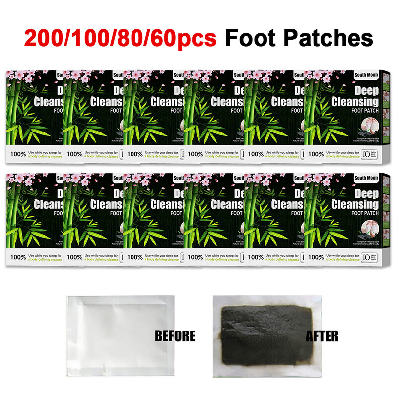 10-200 sztuk Detox Foot podkładki do łatek naturalne ziołowe Stress Relief stóp bodytoxis detoksykacji Cleansing Pad opieki zdrowotnej