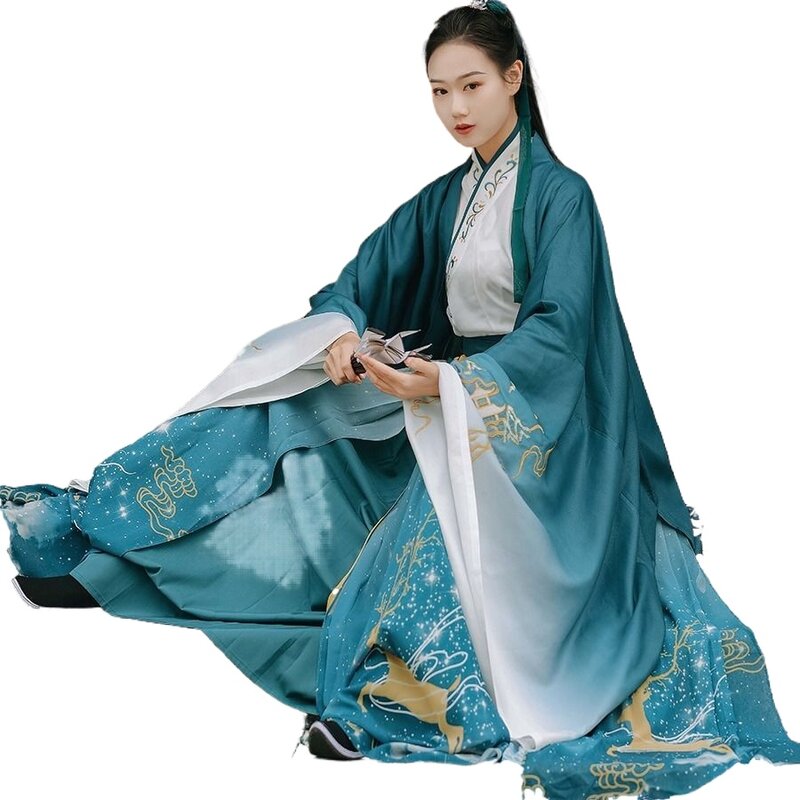 Abito tradizionale Hanfu coppia cinese antico spadaccino abbigliamento Tang Suit Hanfu Robe dinastia Han Folk Dress Cosplay di Halloween