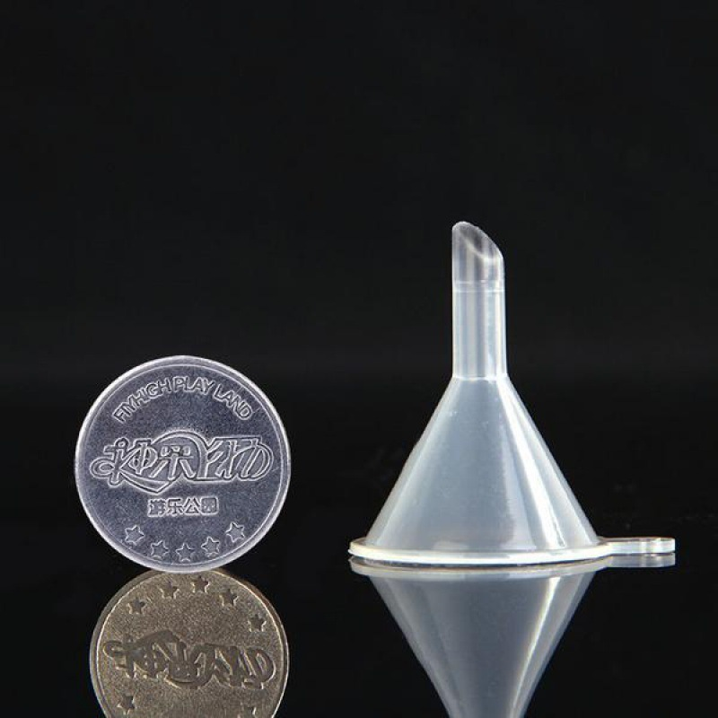 Embudo de plástico para botella de difusión de Perfume, Mini embudo transparente de aceite líquido de boca pequeña, suministros de laboratorio escolar, 1/5 piezas
